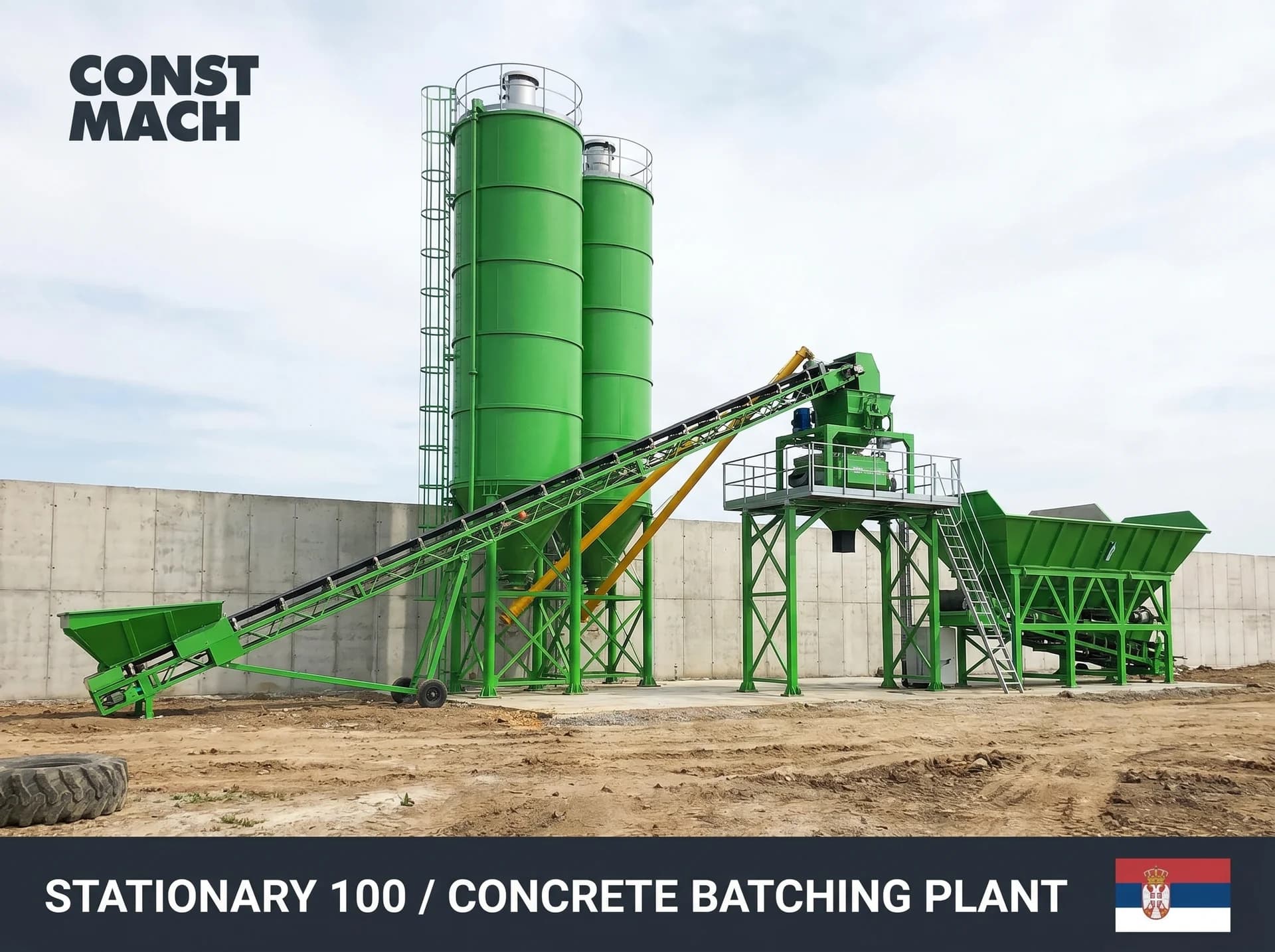 STATIONARY 100 / CONCRETE BATCHING PLANT — Serbia kurulum referansı
