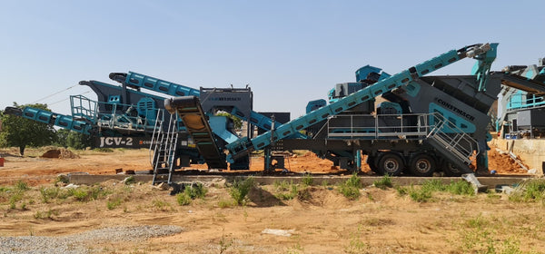 JCV-2 Mobile Jaw, Cone and Vertical Shaft Impact Crusher Plant