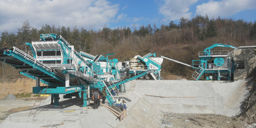 JCV-3 Impianto Mobile di Frantumazione con Frantoio a Mascelle, Frantoio a Cono e Frantoio Ad Urto Ad Albero Verticale