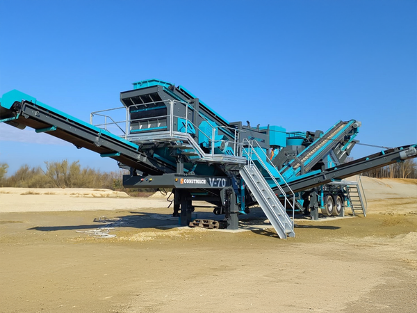 V-70 Mobile Vertical Shaft Impact Crusher Plant 60-80 TPH