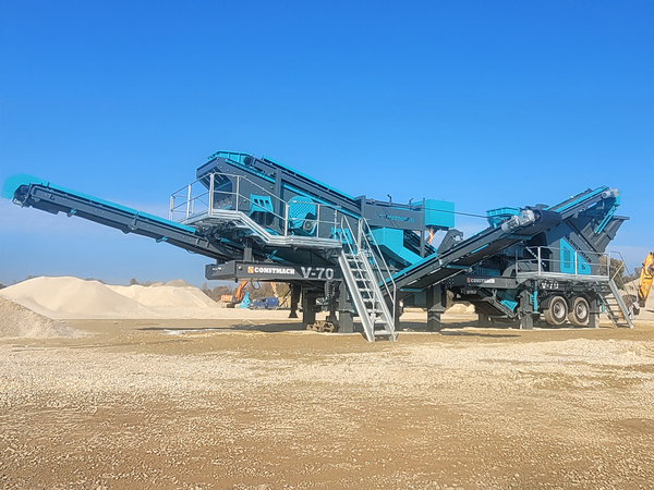 V-80 Mobile Vertical Shaft Impact Crusher Plant 150-200 TPH