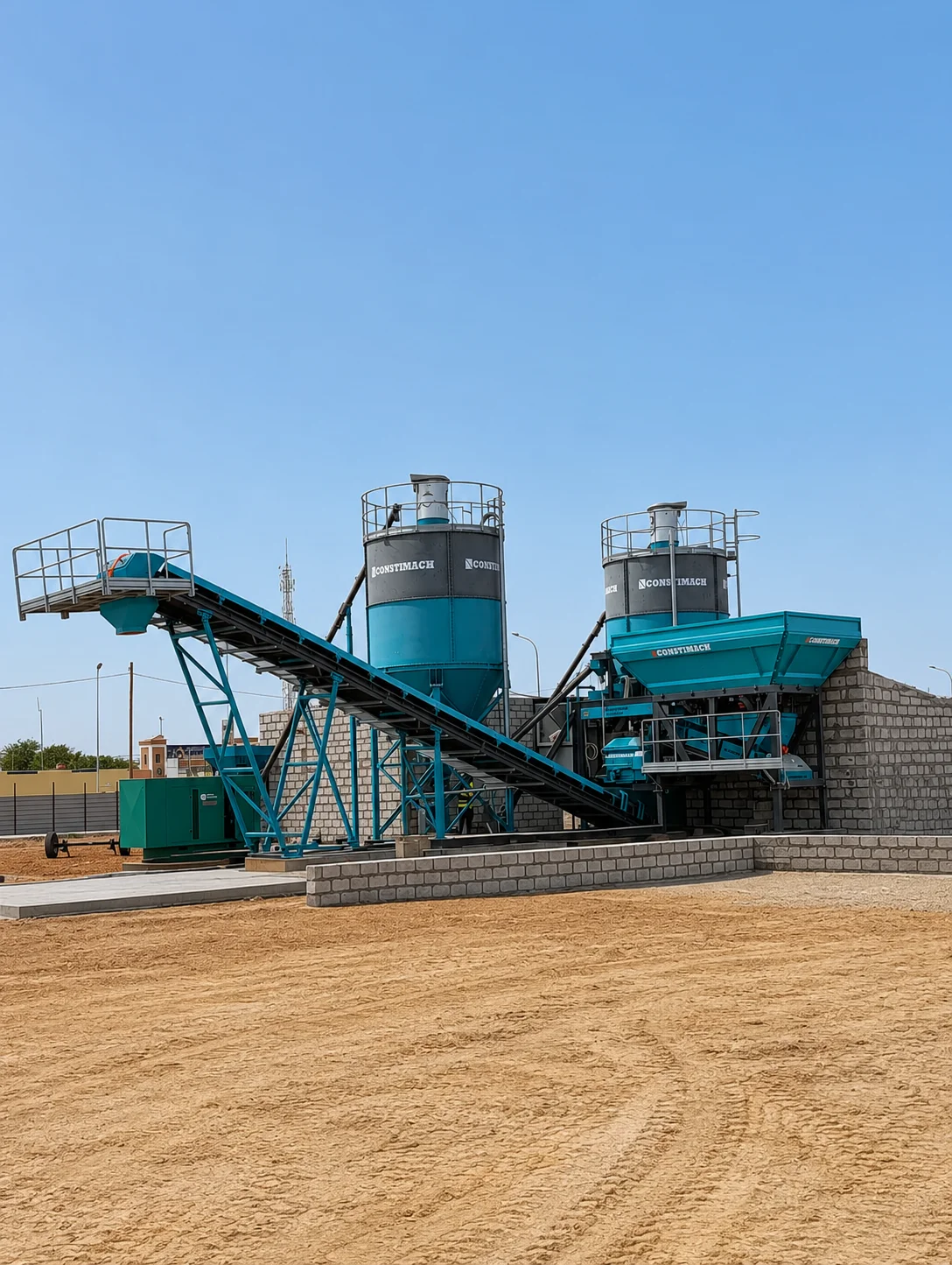 CONSTMACH Mobicom 30 Mobile Concrete Batching Plant Now Operating in Mauritania