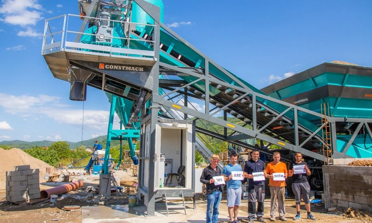 Constmach Mobile 30 Mobile Concrete Plant Commissioned in Serbia