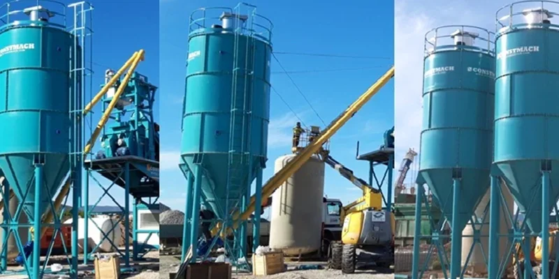 Constmach 50-Tonne Cement Silo Installed in England
