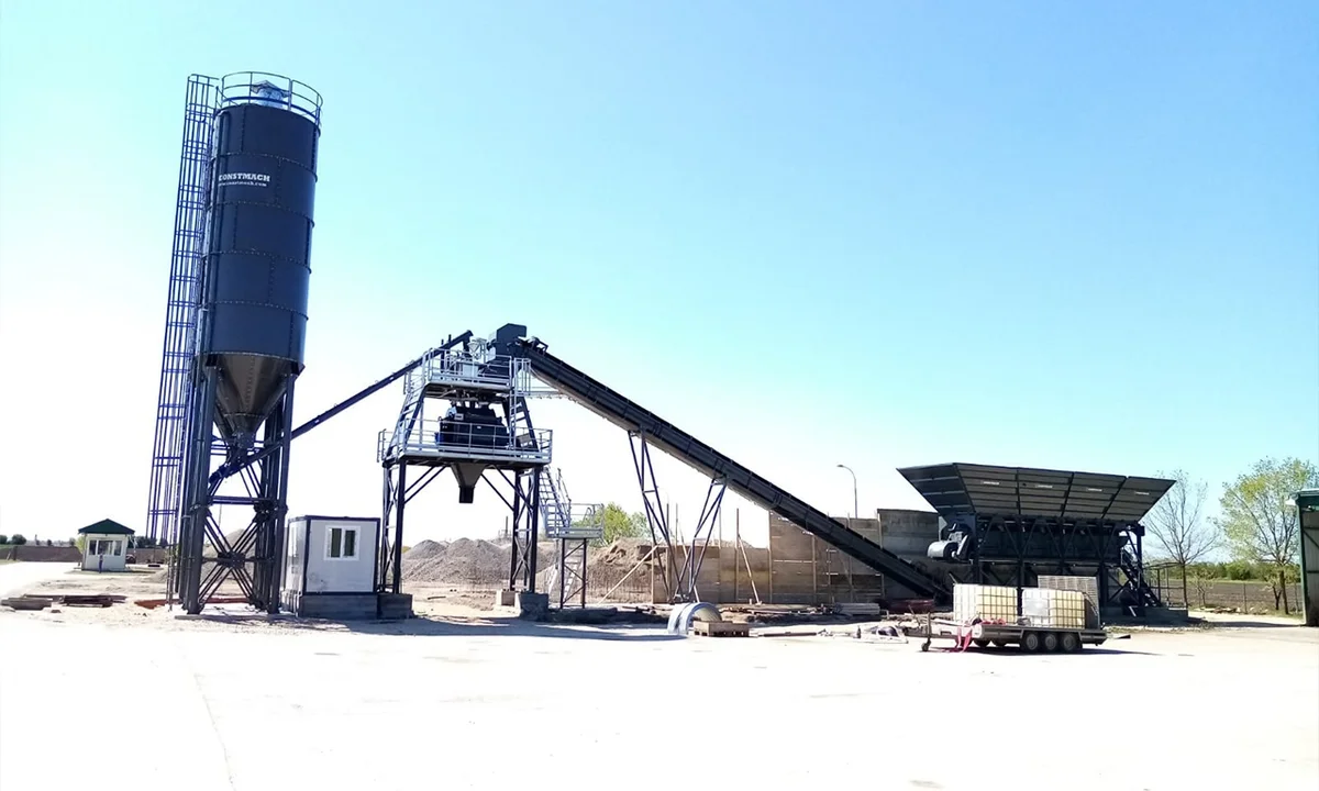 Constmach Stationary 60 Concrete Plant Commissioned in Serbia