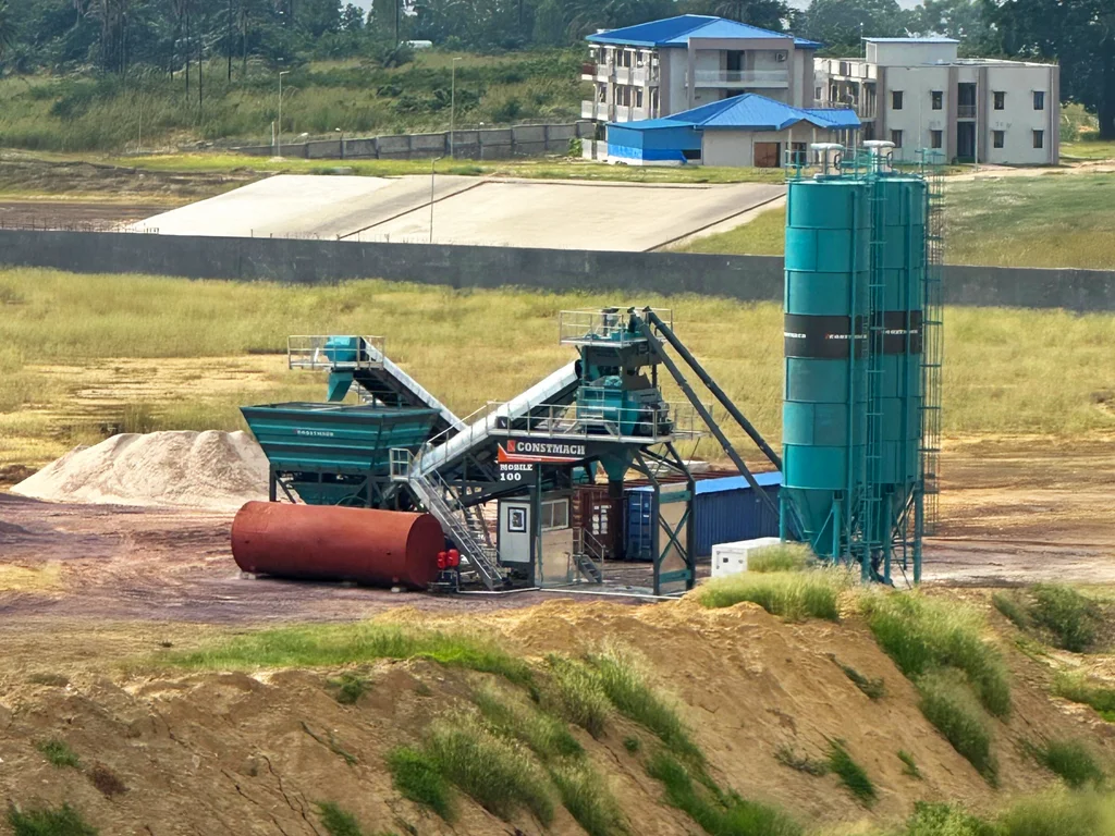 Constmach Completes Mobile 100 Concrete Plant Installation in Kinshasa, DRC