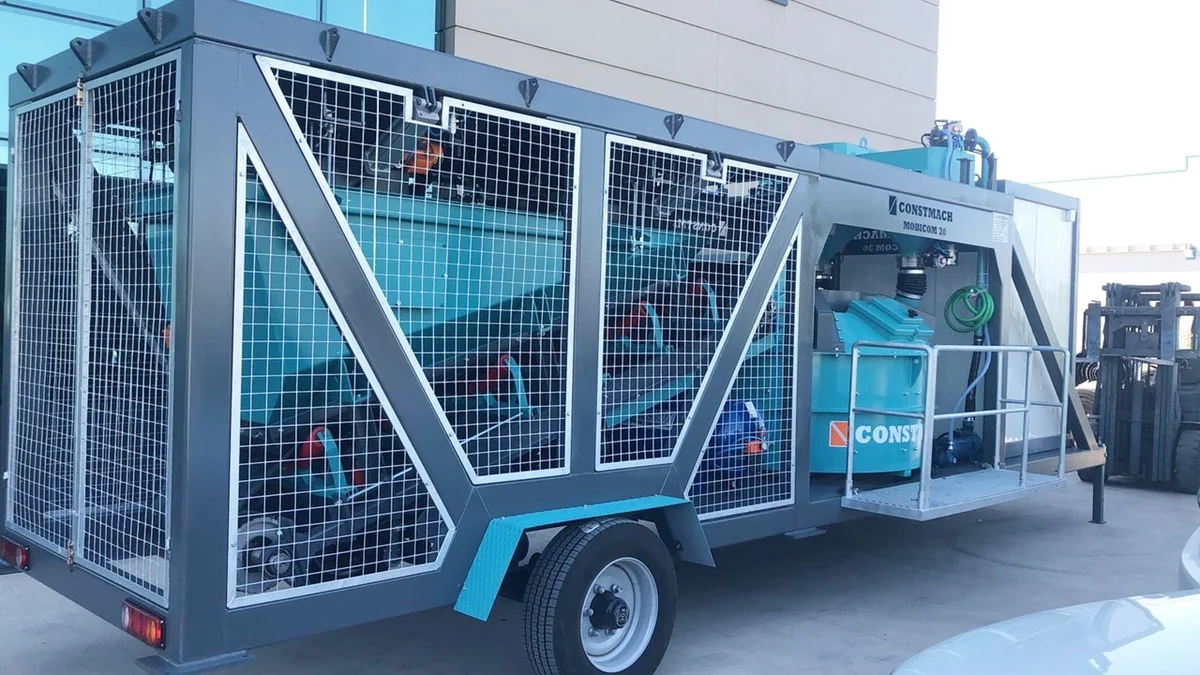 Constmach Mobicom 30 Mobile Concrete Plant Shipped to Slovakia