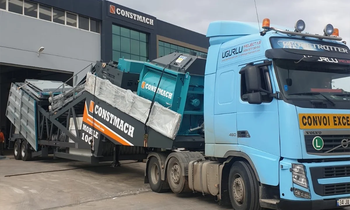 Constmach Mobile 100 Concrete Plant Shipped to Slovakia