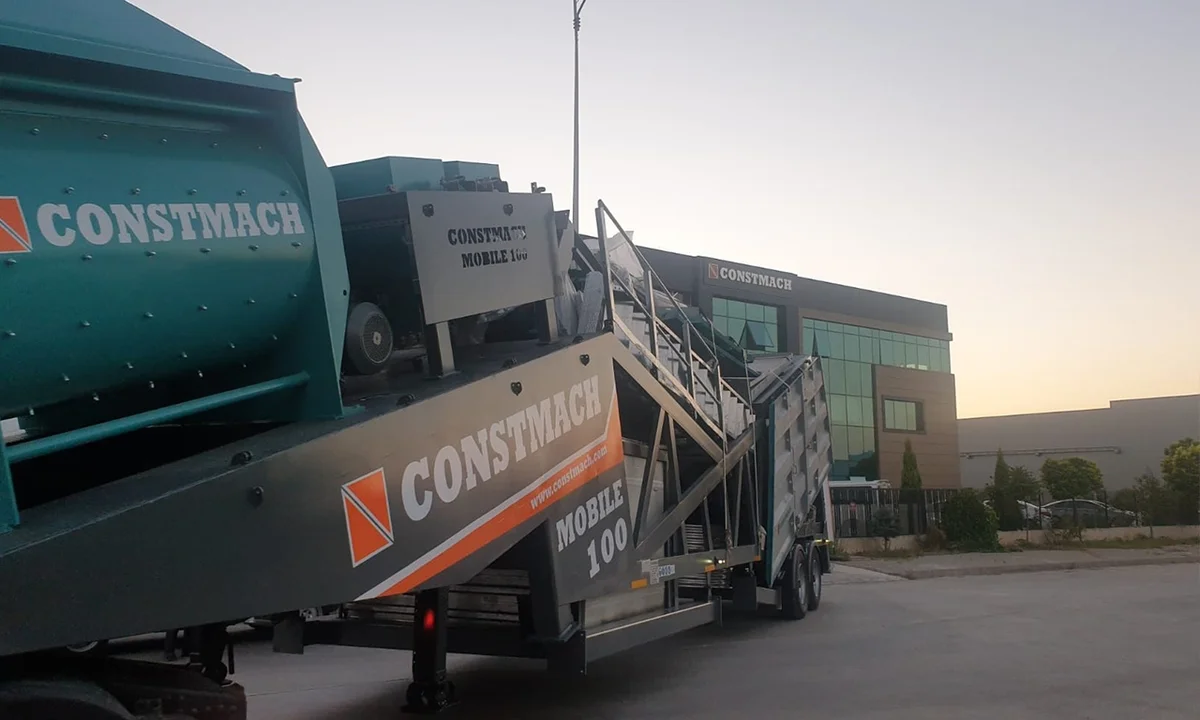 Constmach Mobile 100 Concrete Plant Shipped to Spain for Madrid Airport
