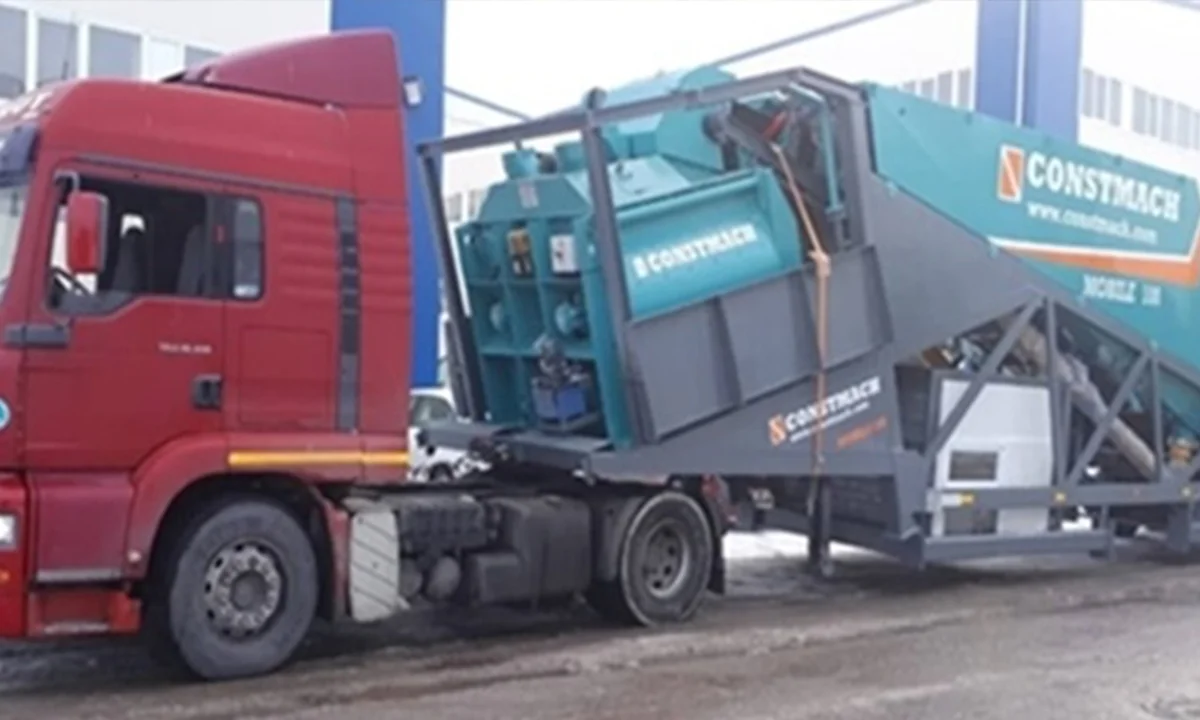 Constmach Mobile 100 Mobile Concrete Plant Shipped to Serbia