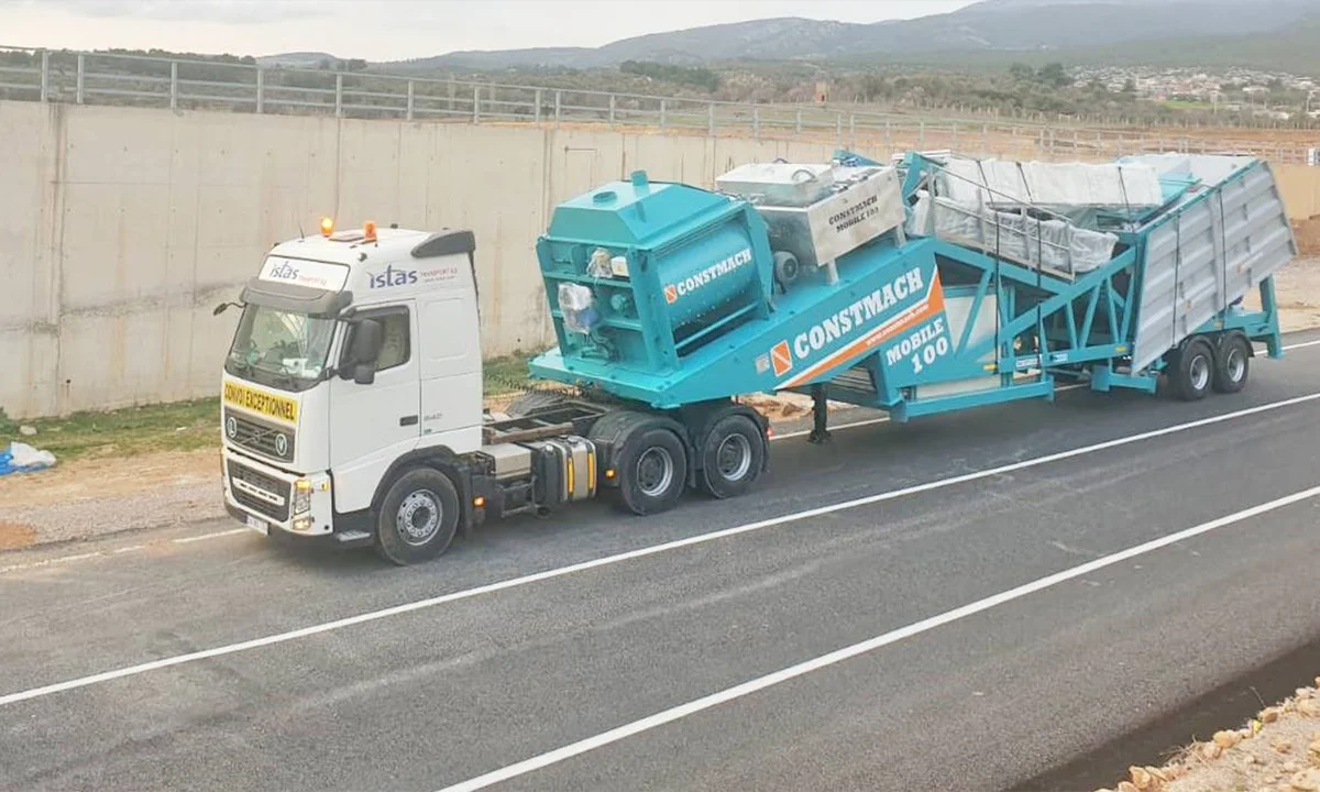 Constmach Mobile 100 Mobile Concrete Plant Shipped to Spain