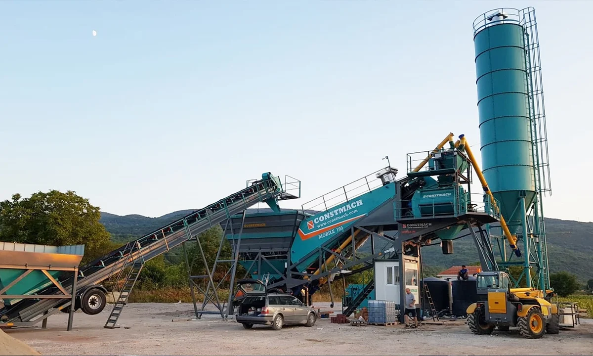 Constmach Mobile 100 Concrete Plant Commissioned in Serbia