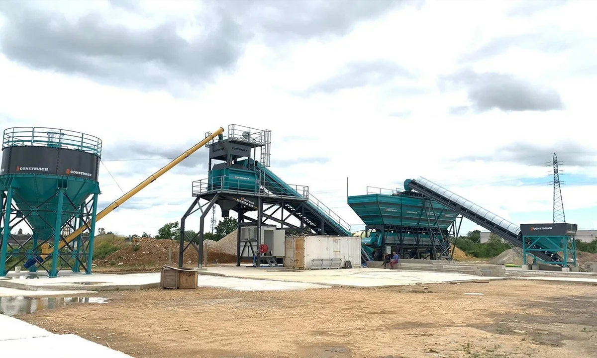 Constmach Mobile 120 Mobile Concrete Batching Plant Commissioned in France