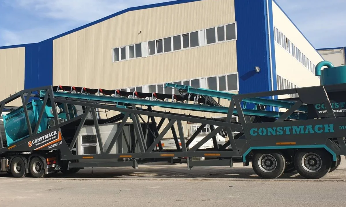 Constmach Mobile 120 Mobile Concrete Plant Shipped to Hungary