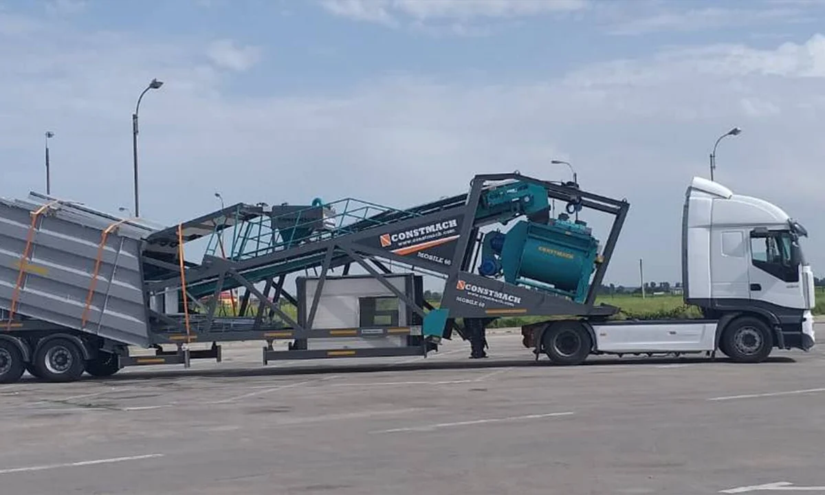 Constmach Mobile 60 Mobile Concrete Plant Shipped to Hungary
