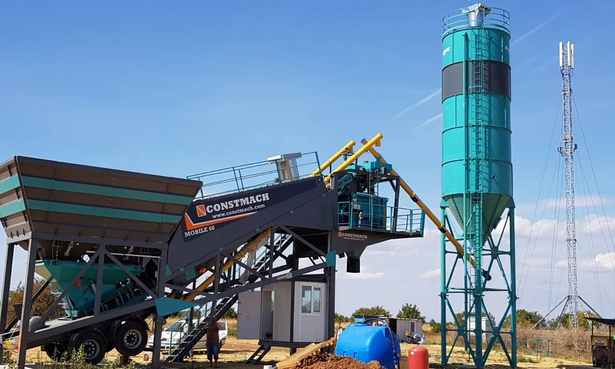 Constmach Mobile 60 Concrete Plant Commissioned in Romania