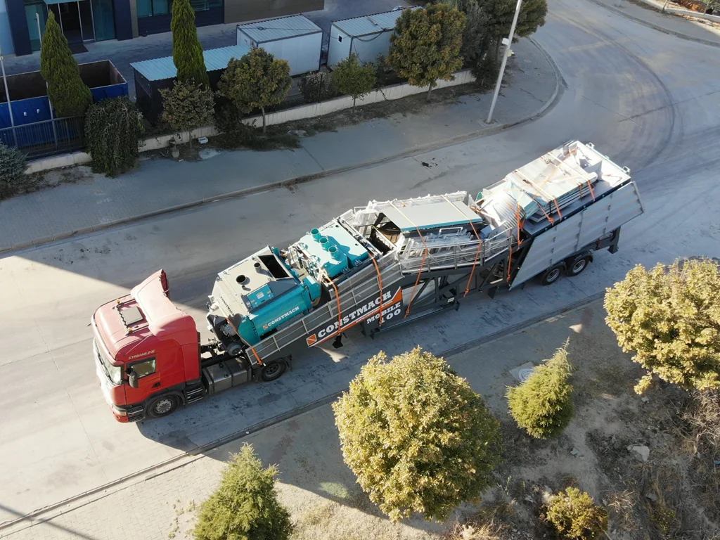 Constmach Ships 100 m3/h Mobile Concrete Batching Plant to DR Congo