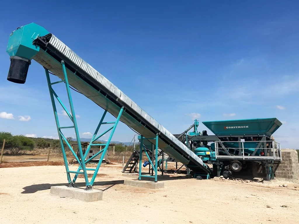 Constmach Mobicom 30 Concrete Batching Plant Installed in Kenya