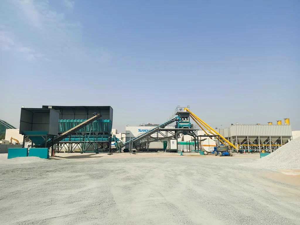 Constmach Mobile 120 Concrete Plant Installed in Abu Dhabi
