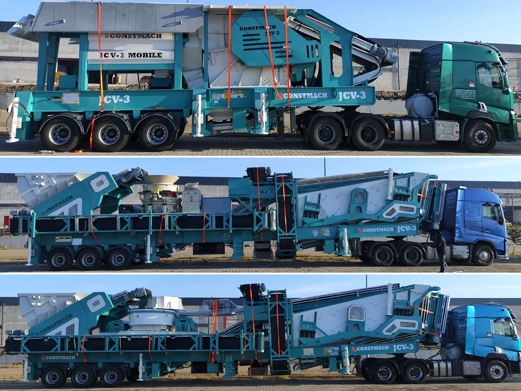 Constmach JCV-3 Mobile Hard Stone Crushing Plant Shipped to Bulgaria