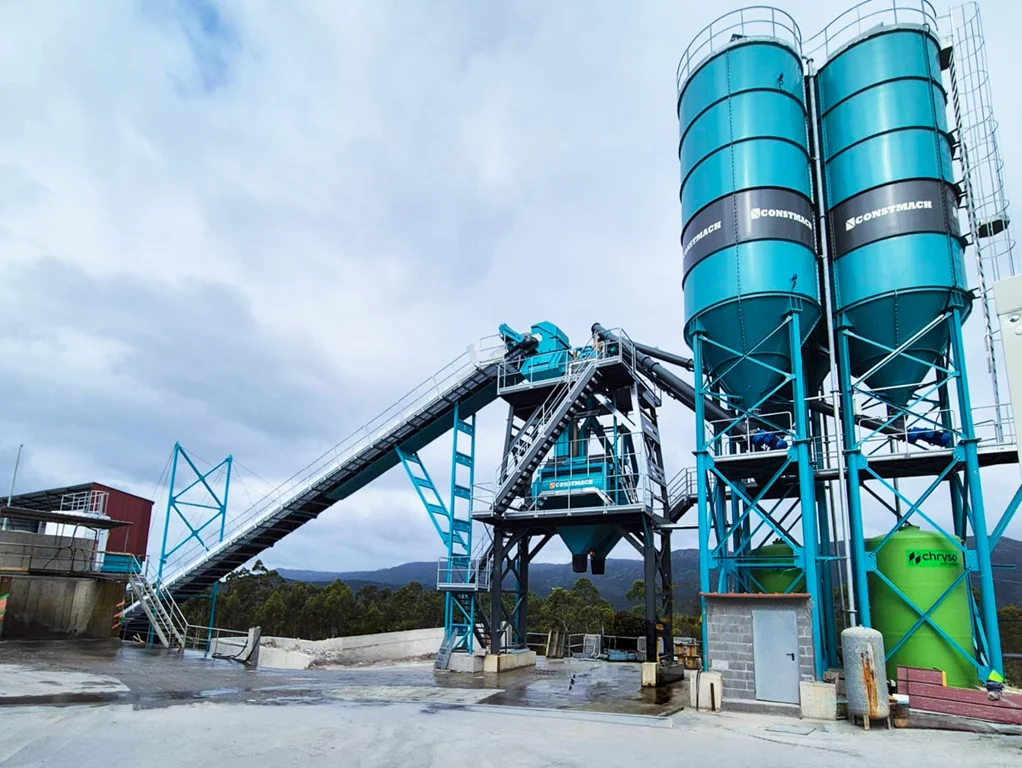 Constmach Stationary 120 Concrete Batching Plant Commissioned in Spain