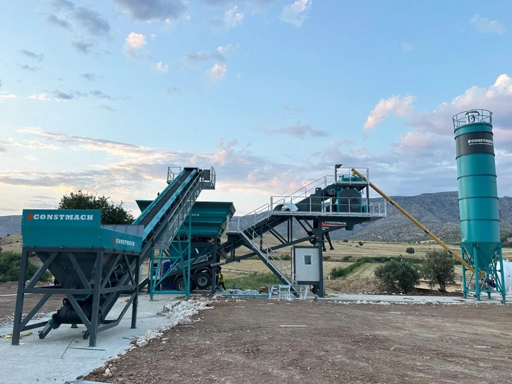 Constmach Mobile 60 Concrete Plant Installed in Siirt, Turkey